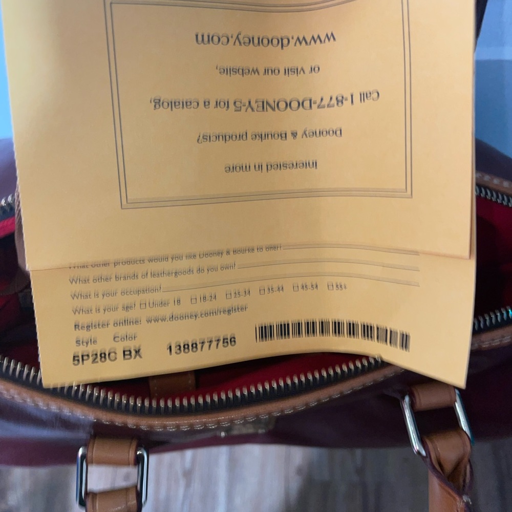 Dooney & Bourke classic zip top satchel - Picture 4 of 6